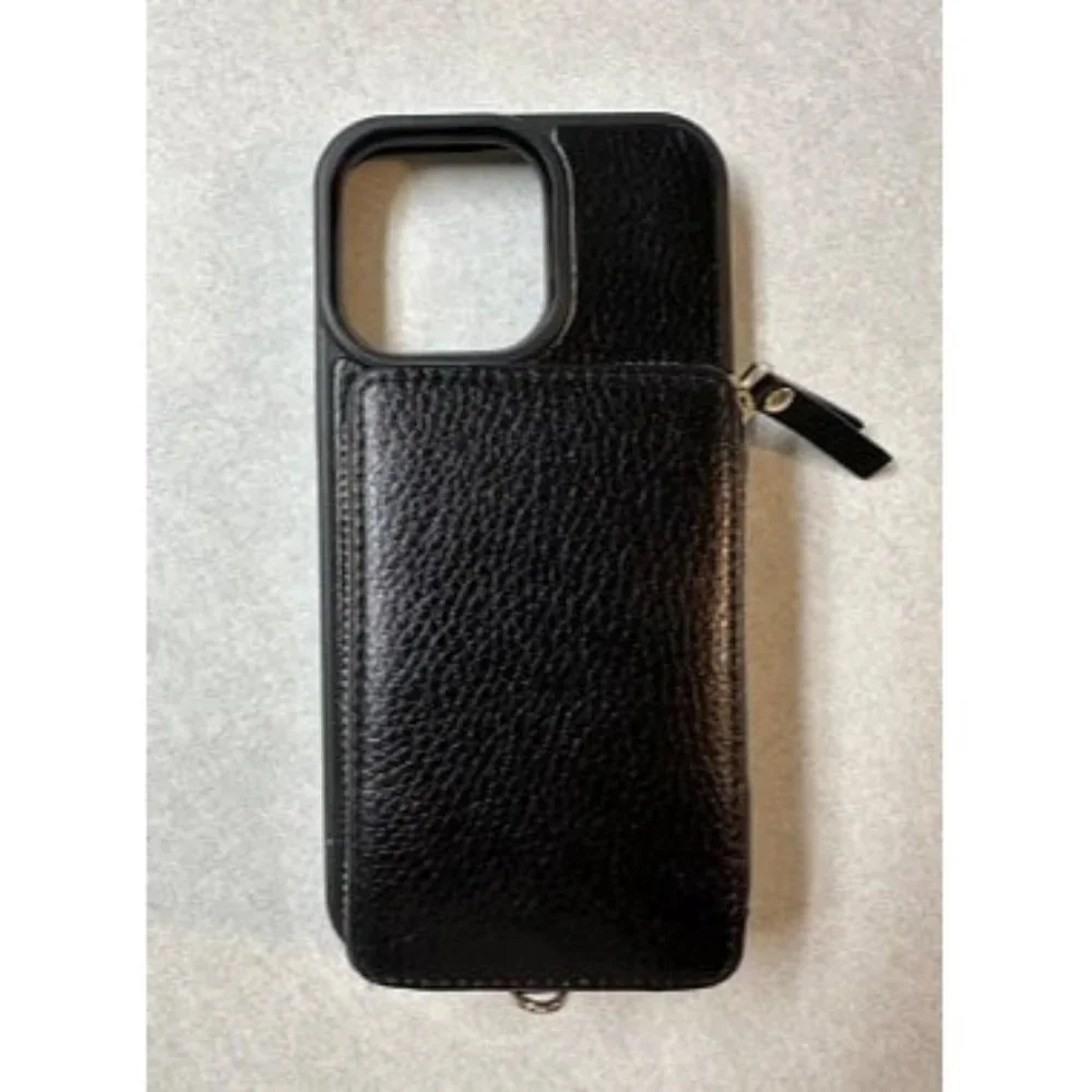 New IPhone 13 Wallet Case with Wristlet, Zipper Leather Case with RFID Blocking